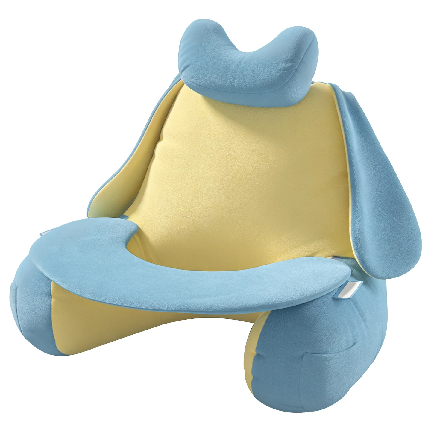 Blue Wraparound Floor Seat Cushion