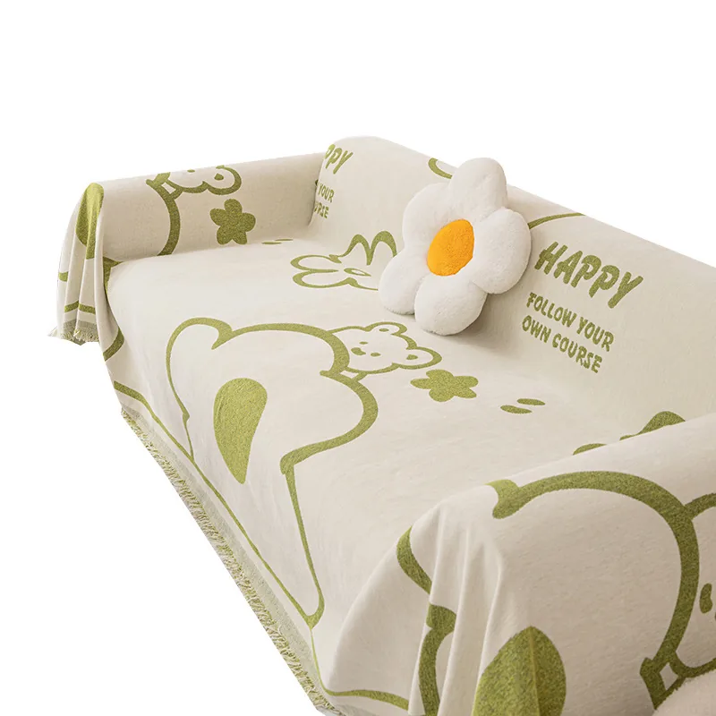 Green Floral Sofa Mat Set wholesale OEM NH-C066 | Desk Mats by Noryvia Home